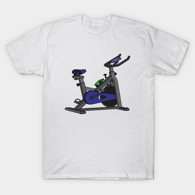 Blue Spinning Bike T-Shirt by DiegoCarvalho